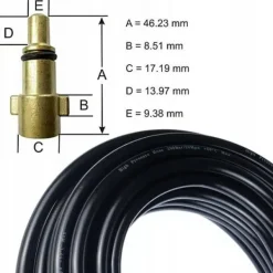 Havemaskiner^Kloakrenseslange 30m kompatibel med Nilfisk, Lavor, Stihl