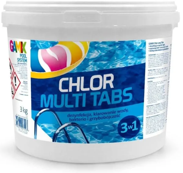 Outlet Klor Multitabletter 200g 3kg - Gamix Pool- & Spatilbehør