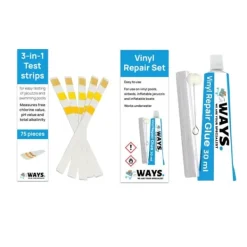 Discount Klortabletter til svømmebassiner - Poolpower - 2 kg & WAYS Reparationssæt og teststrimler Pool- & Spatilbehør