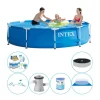 Pooler^Kombi poolsæt - Intex Metalramme Rund 305x76 cm