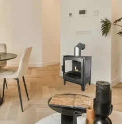 Best Komfur bioethanol komfur - Fritstående model pejs af metal og glas - Opvarmning 2,5 KW Pejse