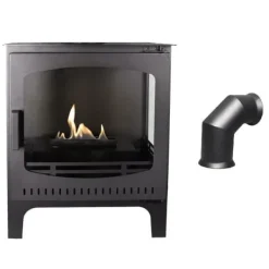 Best Komfur bioethanol komfur - Fritstående model pejs af metal og glas - Opvarmning 2,5 KW Pejse