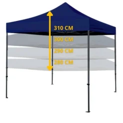 Telte & Lysthuse^Kommercielt selvsamlende havepavillontelt campingpavillon 3x3 m