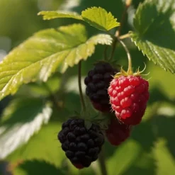 Buskads^Kompakt sommerhindbær - Sæt med 4 - Rubus idaeus - Højde 50-60cm - ⌀15cm