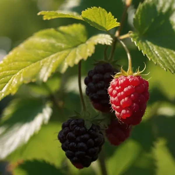 Clearance Kompakt sommerhindbær - Sæt med 2 - Rubus idaeus - Højde 50-60cm - ⌀15cm Buskads