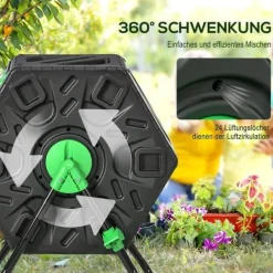 New Kompostbeholder 65 L – drejelig hurtigkompost, vejrbestandig plast 60×49×77 cm Kompostering