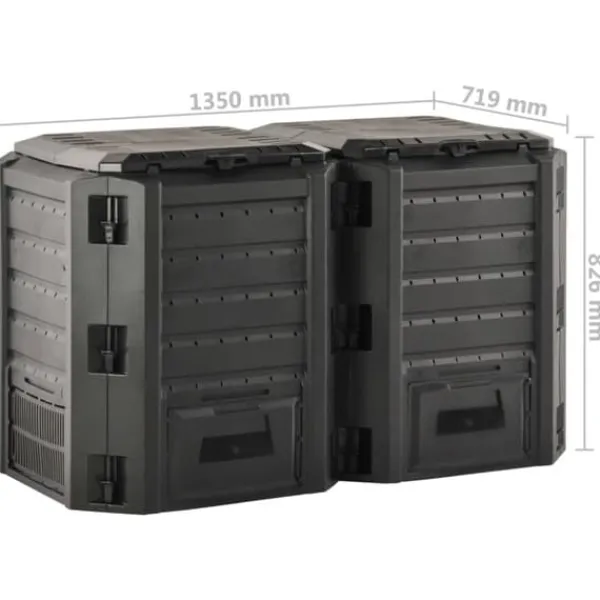 Kompostering^Kompostbeholder 800 l sort - Kompostbeholder - Kompostbeholdere - Home & Living