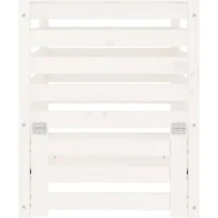 Kompostering^Kompostbeholder i massivt fyrretræ - Stor kapacitet | Størrelse: 63,5x63,5x77,5 cm | Farve: Hvid