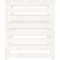 Kompostering^Kompostbeholder i massivt fyrretræ - Stor kapacitet | Størrelse: 63,5x63,5x77,5 cm | Farve: Hvid