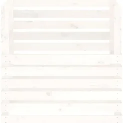 Hot Kompostbeholder i massivt fyrretræ - Praktisk til haveaffald | Størrelse: 80x80x78 cm | Farve: Hvid Kompostering