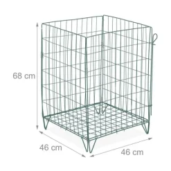 Kompostering^Kompostbeholder, Metal, 68x46x46 cm, Grøn