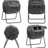 New Kompostbeholder til have 73x64x95 cm 160 l sort - Kompostbeholder - Kompostbeholdere - Home & Living Kompostering