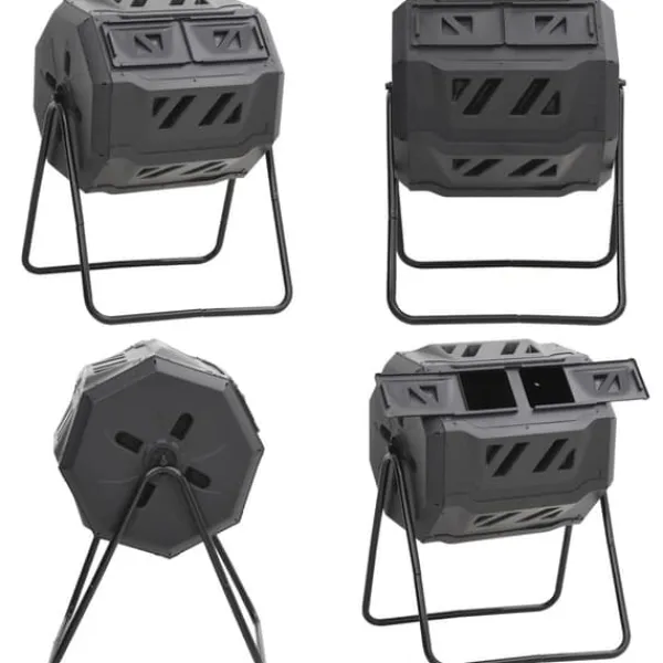 New Kompostbeholder til have 73x64x95 cm 160 l sort - Kompostbeholder - Kompostbeholdere - Home & Living Kompostering