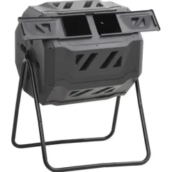 New Kompostbeholder til have 73x64x95 cm 160 l sort - Kompostbeholder - Kompostbeholdere - Home & Living Kompostering