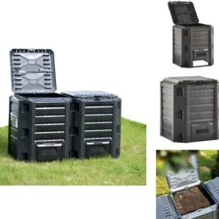 New Kompostbeholdere - Living kompostbeholder 380 l sort Kompostering