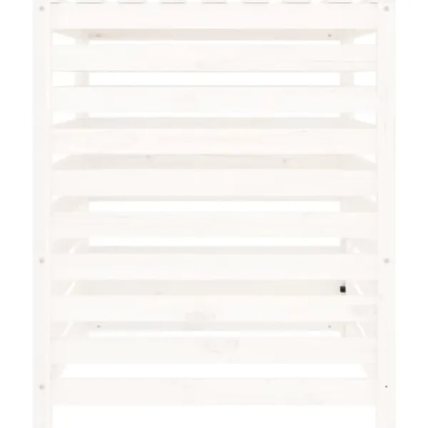 Kompostbeholdere - Living kompostbeholder 82,5x82,5x99,5 cm massivt fyrretræ hvid Kompostering