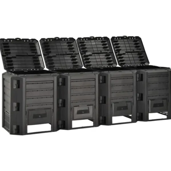 Best Kompostbeholdere - Living kompostbeholder 1600 l sort Kompostering