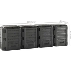 Best Kompostbeholdere - Living kompostbeholder 1600 l sort Kompostering