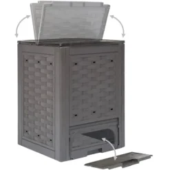 Kompostbeholdere - Living kompostbeholdere 2 stk. 60 x 60 x 83 cm 600 l brun Kompostering