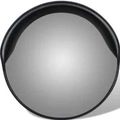 Discount Konvekst trafikspejl 30 cm - Plast | Farve: Sort | Udendørs Brug Sikkerhedsspejle