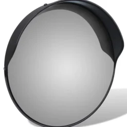 Discount Konvekst trafikspejl 30 cm - Plast | Farve: Sort | Udendørs Brug Sikkerhedsspejle