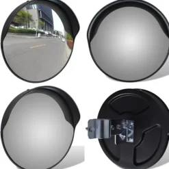 Sikkerhedsspejle^Konvekst trafikspejl PC plast sort 30 cm udendørs - Trafikspejl - Trafikspejle - Home & Living