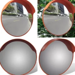 Sikkerhedsspejle^Konvekst trafikspejl PC plast orange 45 cm udendørs - Trafikspejl - Trafikspejle - Home & Living
