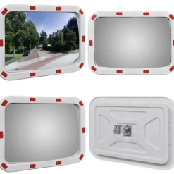 Sikkerhedsspejle^Konvekst trafikspejl rektangulært 40x60 cm med reflekser - Trafikspejl - Trafikspejle - Home & Living