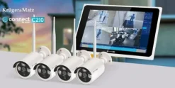 Sikkerhedsmonitorer & Videokameraer^Kruger & Matz Connect C210 Tuya WiFi overvågningssæt