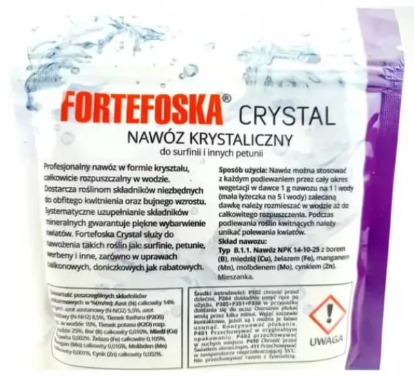 Online KRYSTALGØDNING TIL SURFINIA FORTEFOSKA CRYSTAL 250G MEGET EFFEKTIV Gødningsmidler