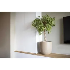 Krukker & Plantebeholdere^Kulblomkruka - CAPI EUROPE - WASTE SMOOTH NL - 35 x 34 cm - Terrazzo beige
