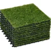 Discount Kunstgræs 10 stk. 30×30 cm, 25 mm – altan og have, mørkegrøn, nem at vedligeholde Havedekorationer