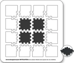 Discount Kunstgræs Gummiflise 30mm - Puzzle System Midterstykke Havedekorationer