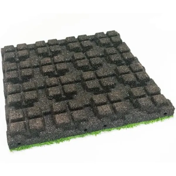 Online Kunstgræsflise i gummi 55 mm - 50x50 cm Havedekorationer