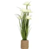Sale Kunstig blomst I HAVE H70cm, hvid krysantemum, græs med potte Krukkeplanter Indendørs