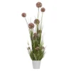 Blomster^Kunstig blomst I HAVE H120cm, lilla allium, græs med potte