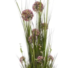 Blomster^Kunstig blomst I HAVE H120cm, lilla allium, græs med potte