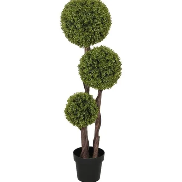 New Kunstig buksbom 115 cm med potte, dekorativ plante til hjem, kontor & have Krukkeplanter Indendørs