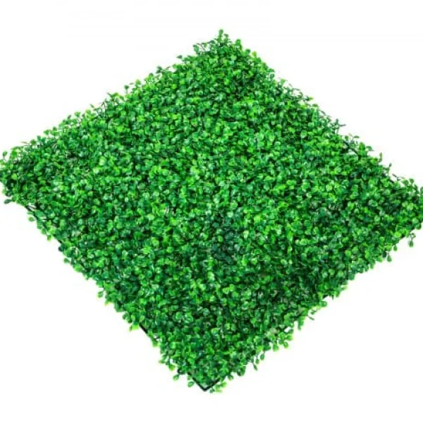 Hot Kunstig buksbomplade, 25x25x4 cm, Grøn, PE-materiale Havedekorationer