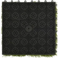 Sale Kunstig flora - Living kunstgræsfliser 11 stk. 30x30 cm grøn Havedekorationer