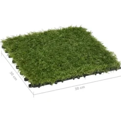 Sale Kunstig flora - Living kunstgræsfliser 11 stk. 30x30 cm grøn Havedekorationer