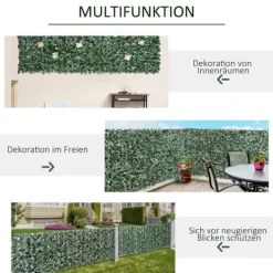 Sale Kunstig hæk 300x150 cm, mørkegrøn, afskærmning til have & balkon Havedekorationer
