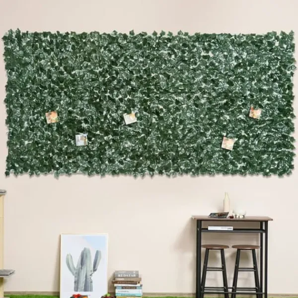 Sale Kunstig hæk 300x150 cm, mørkegrøn, afskærmning til have & balkon Havedekorationer