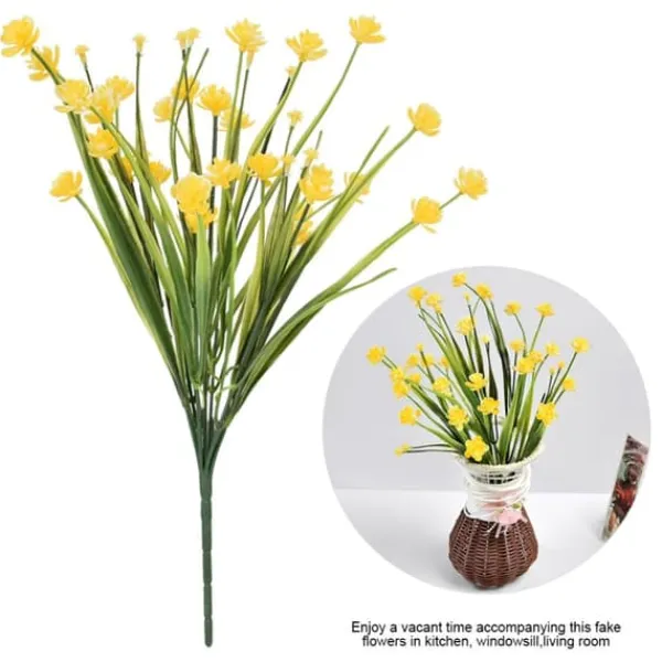 Blomster^Kunstige Falske Blomster Bundt Udendørs Grønne Buske Planter Indendørs Udendørs Hjem Haveindretning
