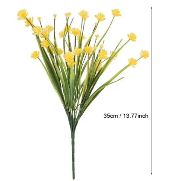 Blomster^Kunstige Falske Blomster Bundt Udendørs Grønne Buske Planter Indendørs Udendørs Hjem Haveindretning