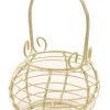Havekurve^Kurv i metal ivoire. Size-Standard