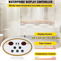 Sauna^9KW dampgenerator til SPA rum med digitalt display. Velegnet til sauna og kommercielle dampbad. Ideel til hjemmebrug.