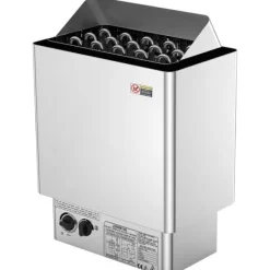 Sauna^8KW Elektrisk Saunavarmer, Indbygget Kontrol, Rustfrit Stål, til 8-12 m³ HomeSpa, Effektiv Opvarmning, Energibesparende