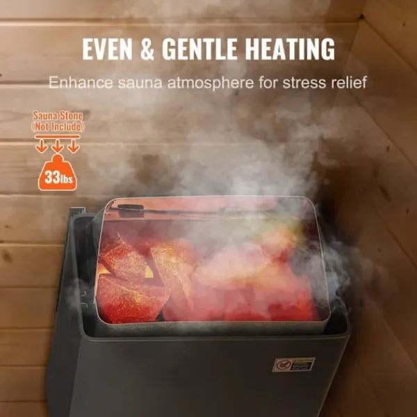 Sauna^6KW Elektrisk Saunavarmer, Digital Controller, Ideel til 5-9 m³ Home Spa, effektiv opvarmning, energieffektivisering