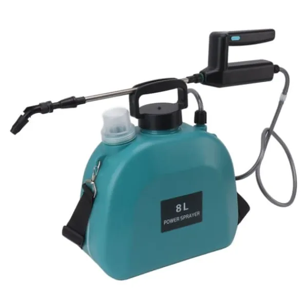 Haveværktøj^8L elektrisk sprøjte skridsikkert håndtag 2000mAh batteridrevet sprøjte med skulderrem til husholdningsgrøn